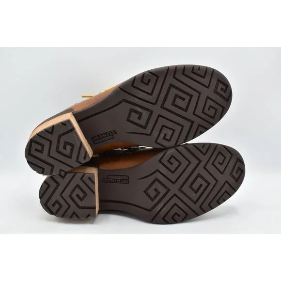 Merrell Womens Size 11 Shiloh II Warm Oak Leather Lace Up Boots Shoes - Picture 5 of 11